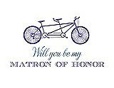 Front View Thumbnail - Tahiti & Cornflower Will You Be My Matron of Honor Card - Bike