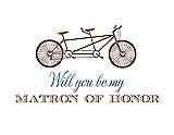 Front View Thumbnail - Toffee & Cornflower Will You Be My Matron of Honor Card - Bike