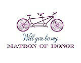 Front View Thumbnail - Tulip & Cornflower Will You Be My Matron of Honor Card - Bike