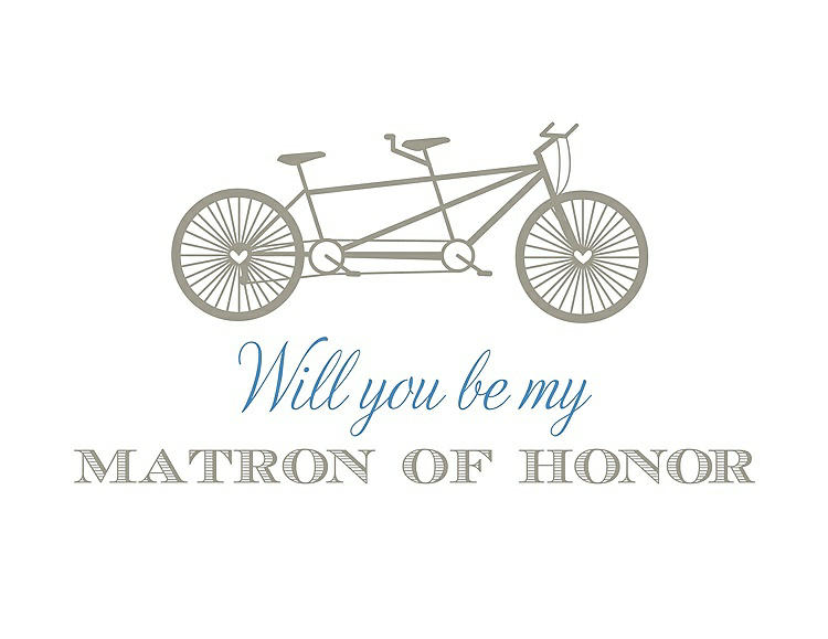 Front View - Twig & Cornflower Will You Be My Matron of Honor Card - Bike