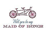 Front View Thumbnail - Berry Twist & Cornflower Will You Be My Maid of Honor - Bike