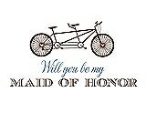Front View Thumbnail - Cinnamon & Cornflower Will You Be My Maid of Honor - Bike