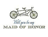 Front View Thumbnail - Olive & Cornflower Will You Be My Maid of Honor - Bike