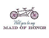 Front View Thumbnail - Persian Plum & Cornflower Will You Be My Maid of Honor - Bike