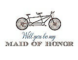 Front View Thumbnail - Almond & Cornflower Will You Be My Maid of Honor - Bike