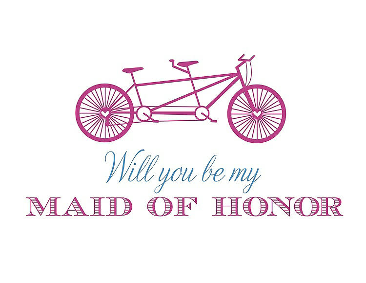Front View - American Beauty & Cornflower Will You Be My Maid of Honor - Bike