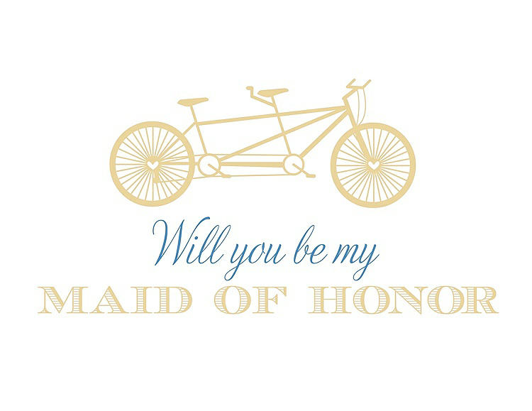 Front View - Buttercup & Cornflower Will You Be My Maid of Honor - Bike