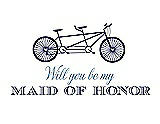 Front View Thumbnail - Blueberry & Cornflower Will You Be My Maid of Honor - Bike