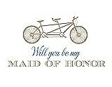 Front View Thumbnail - Champagne & Cornflower Will You Be My Maid of Honor - Bike