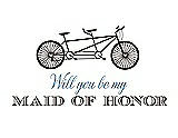 Front View Thumbnail - Espresso & Cornflower Will You Be My Maid of Honor - Bike