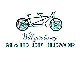 Front View Thumbnail - Jade & Cornflower Will You Be My Maid of Honor - Bike