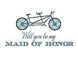 Front View Thumbnail - Niagara & Cornflower Will You Be My Maid of Honor - Bike