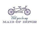 Front View Thumbnail - Pansy & Cornflower Will You Be My Maid of Honor - Bike