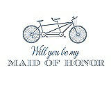 Front View Thumbnail - Platinum & Cornflower Will You Be My Maid of Honor - Bike