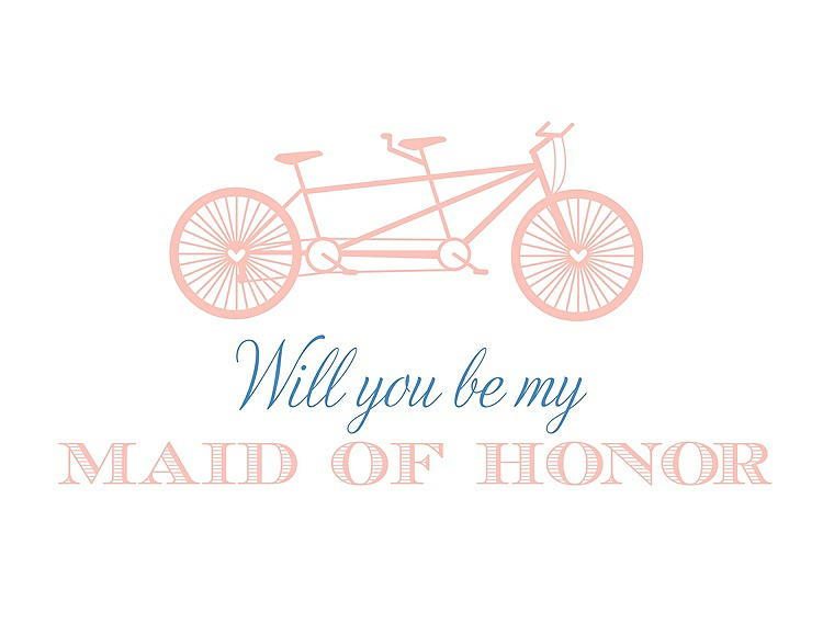 Front View - Primrose & Cornflower Will You Be My Maid of Honor - Bike