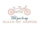 Front View Thumbnail - Primrose & Cornflower Will You Be My Maid of Honor - Bike