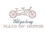 Front View Thumbnail - Petal Pink & Cornflower Will You Be My Maid of Honor - Bike