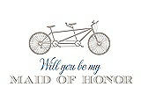 Front View Thumbnail - Sand & Cornflower Will You Be My Maid of Honor - Bike