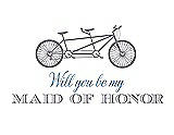 Front View Thumbnail - Shadow & Cornflower Will You Be My Maid of Honor - Bike