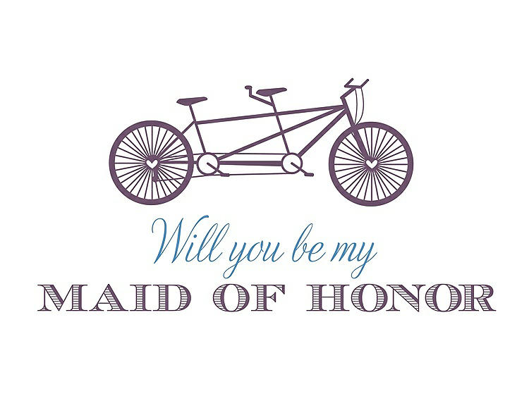 Front View - Smashing & Cornflower Will You Be My Maid of Honor - Bike
