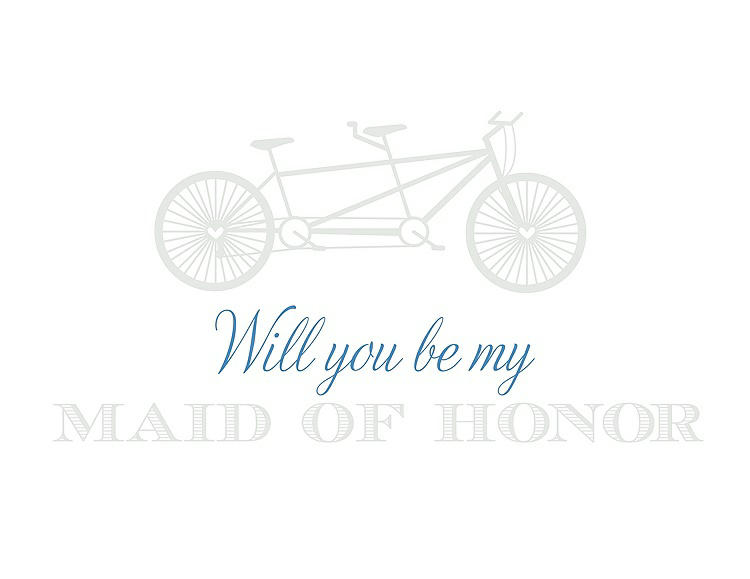 Front View - Starlight & Cornflower Will You Be My Maid of Honor - Bike