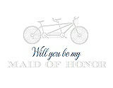 Front View Thumbnail - Starlight & Cornflower Will You Be My Maid of Honor - Bike
