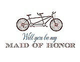 Front View Thumbnail - Toffee & Cornflower Will You Be My Maid of Honor - Bike