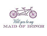 Front View Thumbnail - Tulip & Cornflower Will You Be My Maid of Honor - Bike