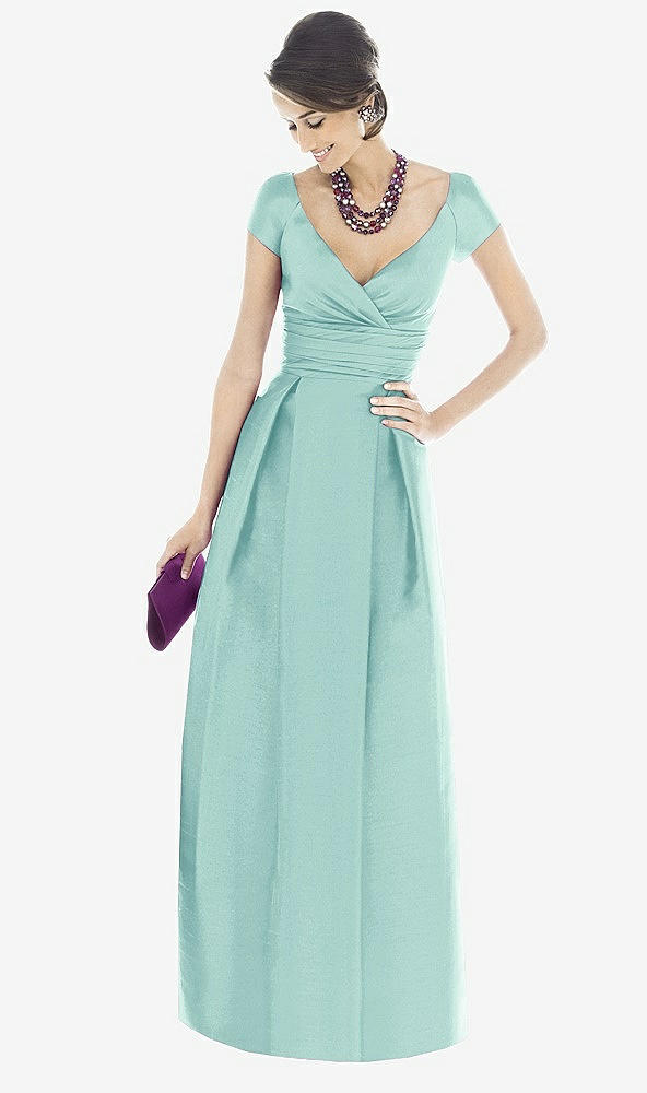 Front View - Seaside Alfred Sung Bridesmaid Dress D501