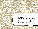 Front View Thumbnail - Ice Yellow & Ebony Will You Be My Bridesmaid Card - Petal