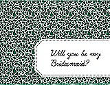 Front View Thumbnail - Pine Green & Ebony Will You Be My Bridesmaid Card - Petal