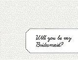 Front View Thumbnail - Snow White & Ebony Will You Be My Bridesmaid Card - Petal