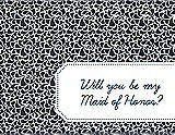 Front View Thumbnail - Midnight Navy & Peacock Teal Will You Be My Maid of Honor Card - Petal