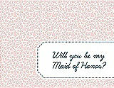 Front View Thumbnail - Rose Water & Peacock Teal Will You Be My Maid of Honor Card - Petal