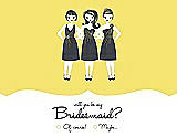 Front View Thumbnail - Snapdragon & Ebony Will You Be My Bridesmaid Card - Girls Checkbox