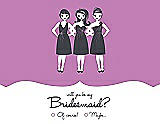 Front View Thumbnail - Tulip & Ebony Will You Be My Bridesmaid Card - Girls Checkbox