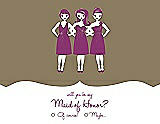 Front View Thumbnail - Antique Gold & Persian Plum Will You Be My Maid of Honor Card - Girls Checkbox