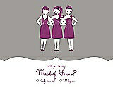 Front View Thumbnail - Cathedral & Persian Plum Will You Be My Maid of Honor Card - Girls Checkbox