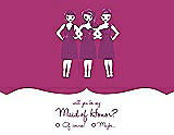 Front View Thumbnail - Cerise & Persian Plum Will You Be My Maid of Honor Card - Girls Checkbox