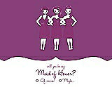 Front View Thumbnail - Paradise & Persian Plum Will You Be My Maid of Honor Card - Girls Checkbox