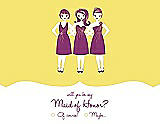 Front View Thumbnail - Snapdragon & Persian Plum Will You Be My Maid of Honor Card - Girls Checkbox