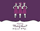 Front View Thumbnail - African Violet & Persian Plum Will You Be My Maid of Honor Card - Girls Checkbox