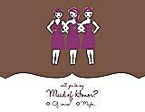 Front View Thumbnail - Almond & Persian Plum Will You Be My Maid of Honor Card - Girls Checkbox