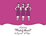 Front View Thumbnail - American Beauty & Persian Plum Will You Be My Maid of Honor Card - Girls Checkbox