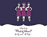 Front View Thumbnail - Amethyst & Persian Plum Will You Be My Maid of Honor Card - Girls Checkbox