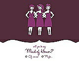 Front View Thumbnail - Bordeaux & Persian Plum Will You Be My Maid of Honor Card - Girls Checkbox