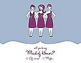 Front View Thumbnail - Cloudy & Persian Plum Will You Be My Maid of Honor Card - Girls Checkbox