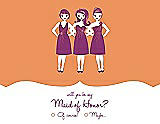 Front View Thumbnail - Clementine & Persian Plum Will You Be My Maid of Honor Card - Girls Checkbox