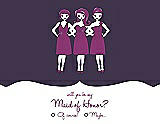Front View Thumbnail - Concord & Persian Plum Will You Be My Maid of Honor Card - Girls Checkbox