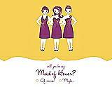 Front View Thumbnail - Daisy & Persian Plum Will You Be My Maid of Honor Card - Girls Checkbox